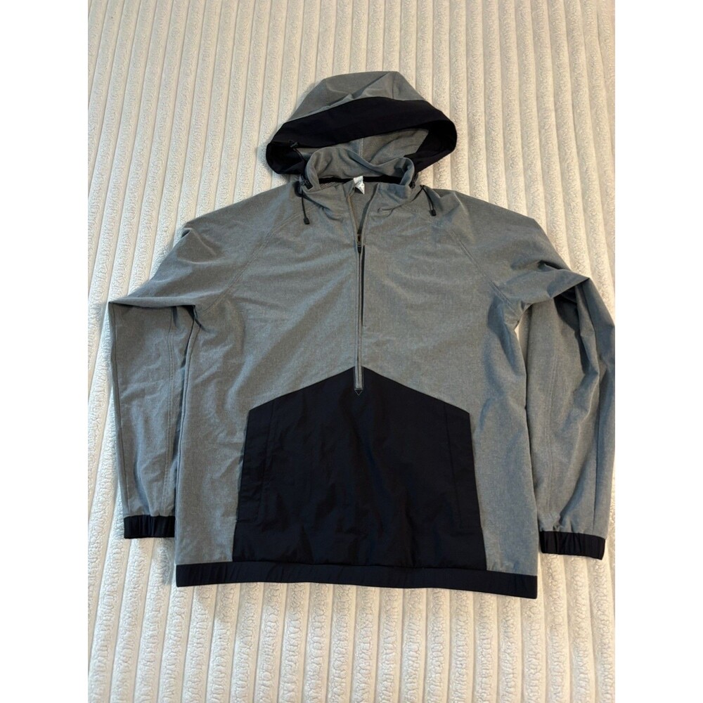 Rhone Full Zip Active Colorblock windbreaker hoodie men’s medium gray black